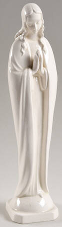 All White Figurines Madonna Praying-Glossy - No Box