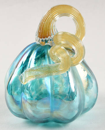 Pumpkin Patch Mini Teal Chip Gourd - No Box
