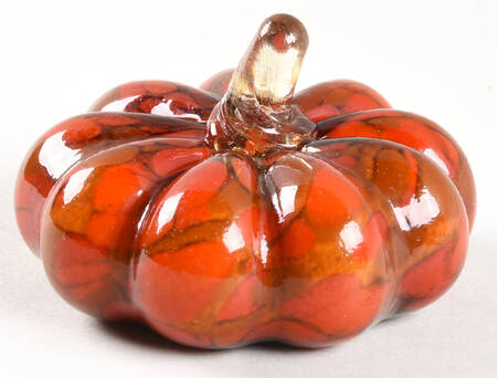 Pumpkin Patch Mini Red & Brown Pumpkin - No Box