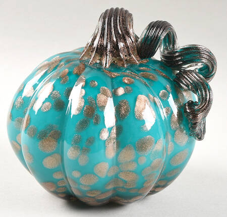 Pumpkin Patch Gold Dust Teal Pumpkin - No Box