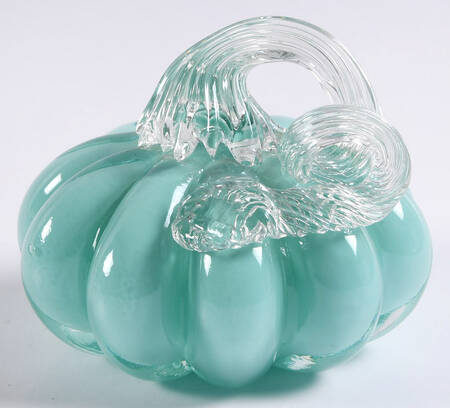 Pumpkin Patch Small Light Teal Opaque Pumpkin - No Box