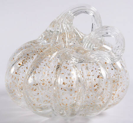 Pumpkin Patch Small Clear-Gold Speckle - No Box