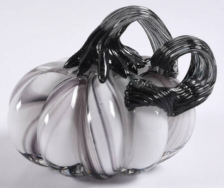 Pumpkin Patch Small Black & White Pumpkin - No Box