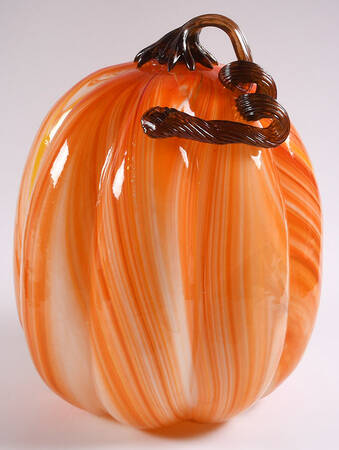Pumpkin Patch Orange Straw Large Pumpkin - No Box