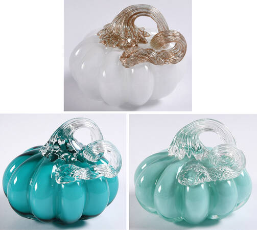 Pumpkin Patch Small Teal Pumpkin Trio - Boxed
