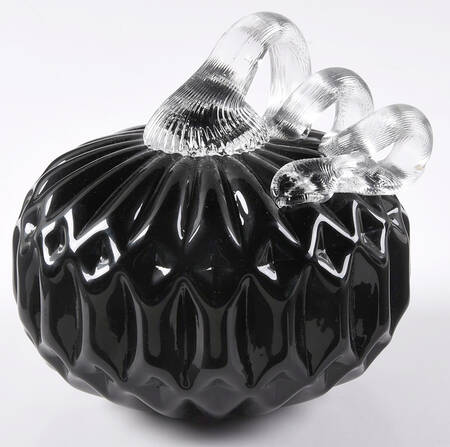Pumpkin Patch Small Black Facet Pumpkin - No Box