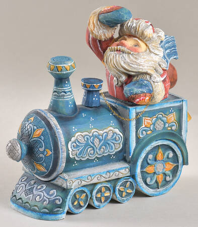 Santa Surprise Boxes (Polystone) Santa's Holiday Train - No Box