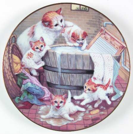 Country Kitties All Washed Up - No Box by Hamilton Collection