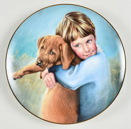 A Country Summer The Golden Puppy - No Box by Hamilton Collection