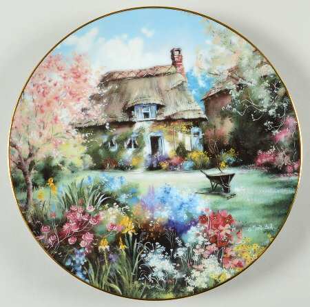 English Country Cottages The Chaplain's Garden - No Box by Hamilton Collection