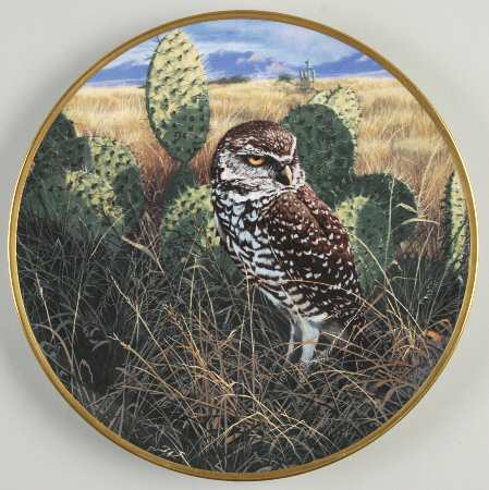 Noble Owls of America Prarie Sundown - Boxed by Hamilton Collection
