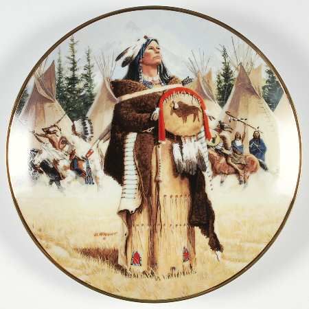 Noble American Indian Women Pine Leaf - Boxed