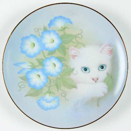 Petals & Purrs Morning Glory - Boxed by Hamilton Collection