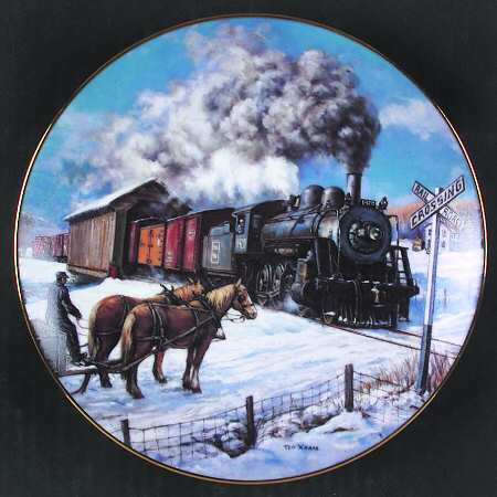 Winter Rails Country Crossroads - No Box by Hamilton Collection