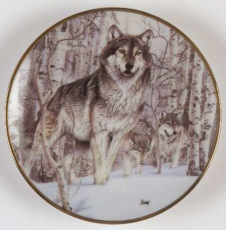 Year of the Wolf-Mini A Second Glance - No Box by Hamilton Collection