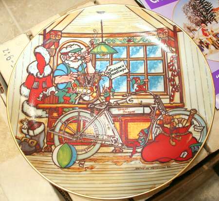 Harley Davidson Christmas Plate 1909 V-Twin - No Box