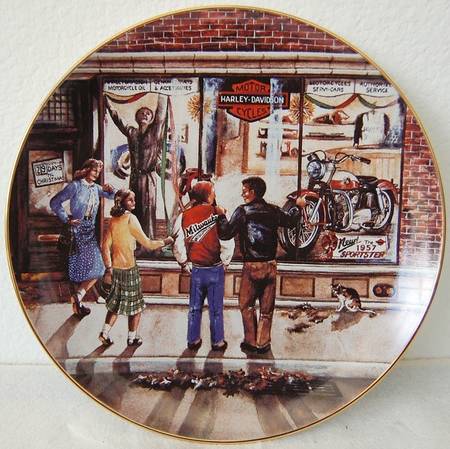 Harley Davidson Christmas Plate 29 Days Til Christmas - No Box