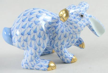 Rabbits & Bunnies (Single) Running Rabbit-Blue - No Box