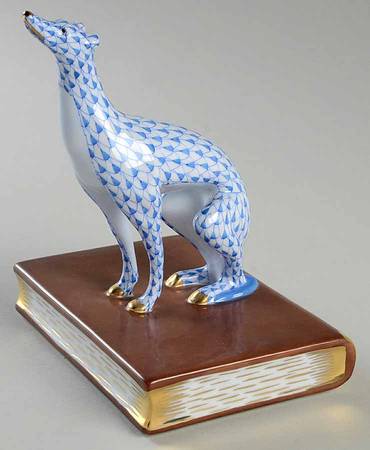 Bookends Greyhound-Blue/Left - No Box