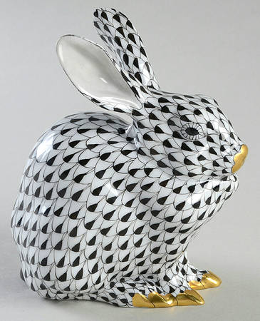Rabbits & Bunnies (Single) Bunny Sitting-Black - No Box