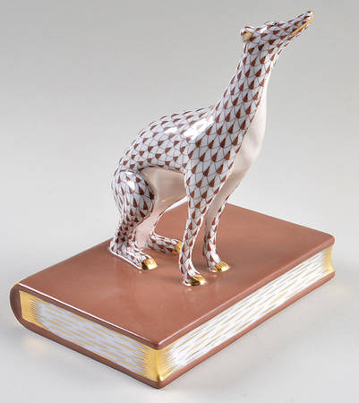 Bookends Greyhound-Chocolate/Left - No Box