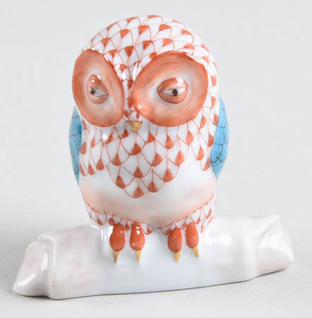 Birds of Prey Owl On Branch-Rust - No Box