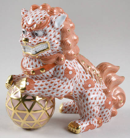 Asian Foo Dog Looking Left-Rust - No Box