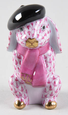 Rabbits & Bunnies (Single) Beret Bunny-Raspberry - No Box
