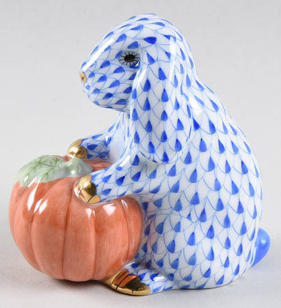 Rabbits-Bunnies (Holidays-Seasonal) Autumn Bunny-Sapphire - No Box