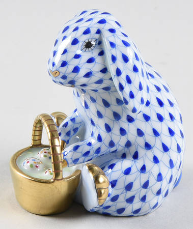 Rabbits-Bunnies (Holidays-Seasonal) Eggstravagant Rabbit-Sapphire - No Box