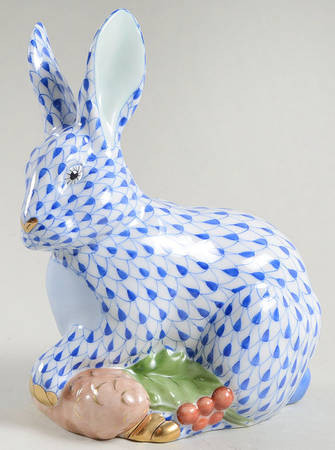 Rabbits-Bunnies (Holidays-Seasonal) Winter Bunny-Sapphire - No Box