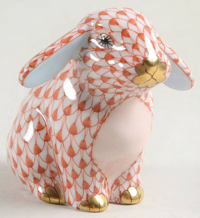 Rabbits & Bunnies (Single) Sitting Lop Ear Bunny-Rust - No Box