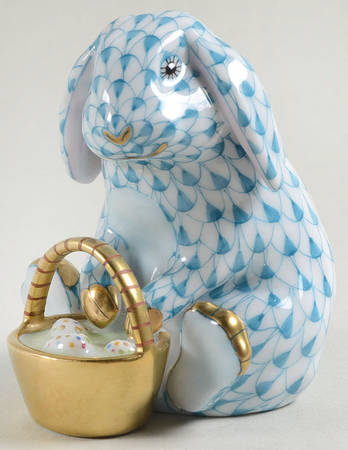 Rabbits-Bunnies (Holidays-Seasonal) Eggstravagant Rabbit-Turquoise - No Box