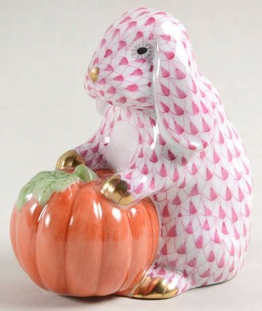 Rabbits-Bunnies (Holidays-Seasonal) Autumn Bunny-Raspberry - No Box