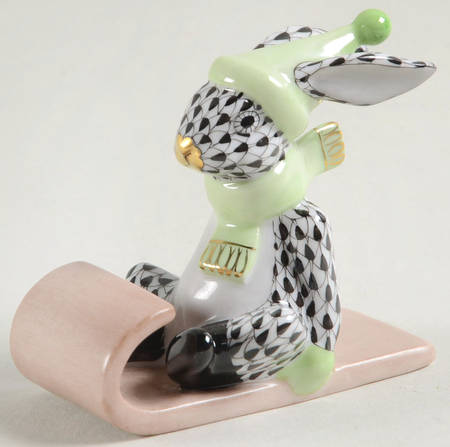 Rabbits-Bunnies (Sports) Sledding Bunny-Black - No Box