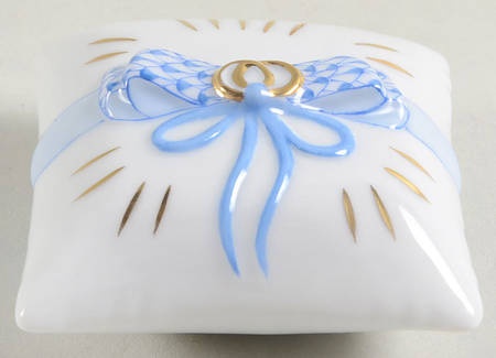 Manmade Objects Ring Bearer Pillow-Blue - No Box 42