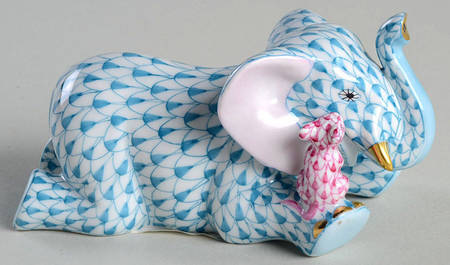 Elephants Fast Friends-Turquoise/Raspberry - No Box