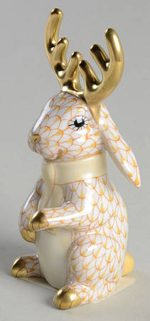 Rabbits-Bunnies (Holidays-Seasonal) Reindeer Rabbit-Butterscotch - No Box
