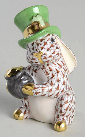 Rabbits-Bunnies (Holidays-Seasonal) Leprechaun Bunny-Chocolate - No Box