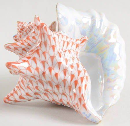 Shells Medium Conch Shell-Rust - No Box