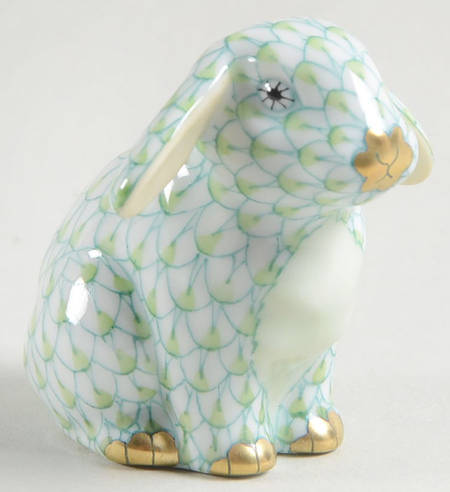 Rabbits & Bunnies (Single) Sitting Lop Ear Bunny-Key Lime - No Box