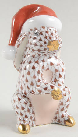 Rabbits-Bunnies (Holidays-Seasonal) Santa Bunny-Chocolate - No Box