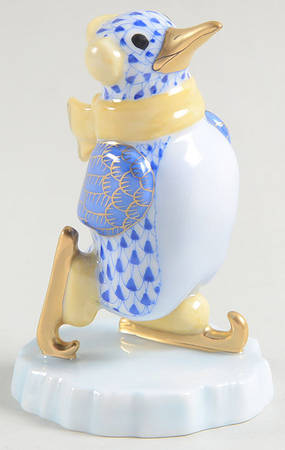 Waterfowl Ice Skating Penguin-Sapphire - No Box