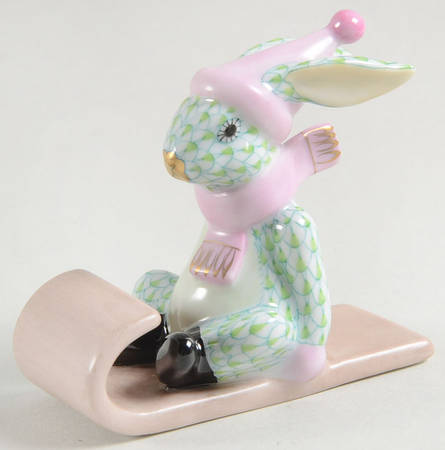 Rabbits-Bunnies (Sports) Sledding Bunny-Key Lime - No Box