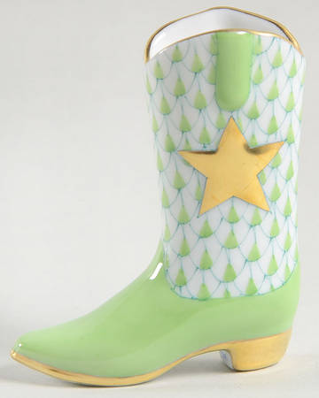 Manmade Objects Cowboy Boot-Key Lime - No Box