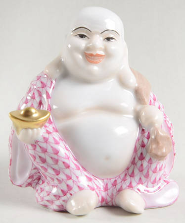 Asian Small Laughing Buddha-Raspberry - No Box