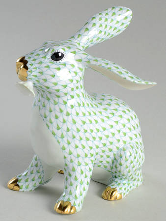 Rabbits & Bunnies (Single) Bunny With Daisy-Key Lime - No Box