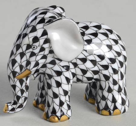 Elephants Miniature Elephant-Black - No Box