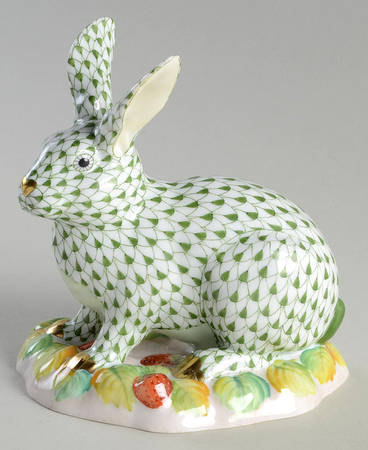 Rabbits & Bunnies (Single) Berry Bunny-Forest Green - No Box