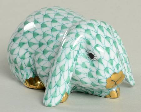 Rabbits & Bunnies (Single) Lop Eared Bunny-Green - No Box